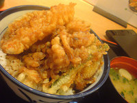 野菜天丼いかトッピング